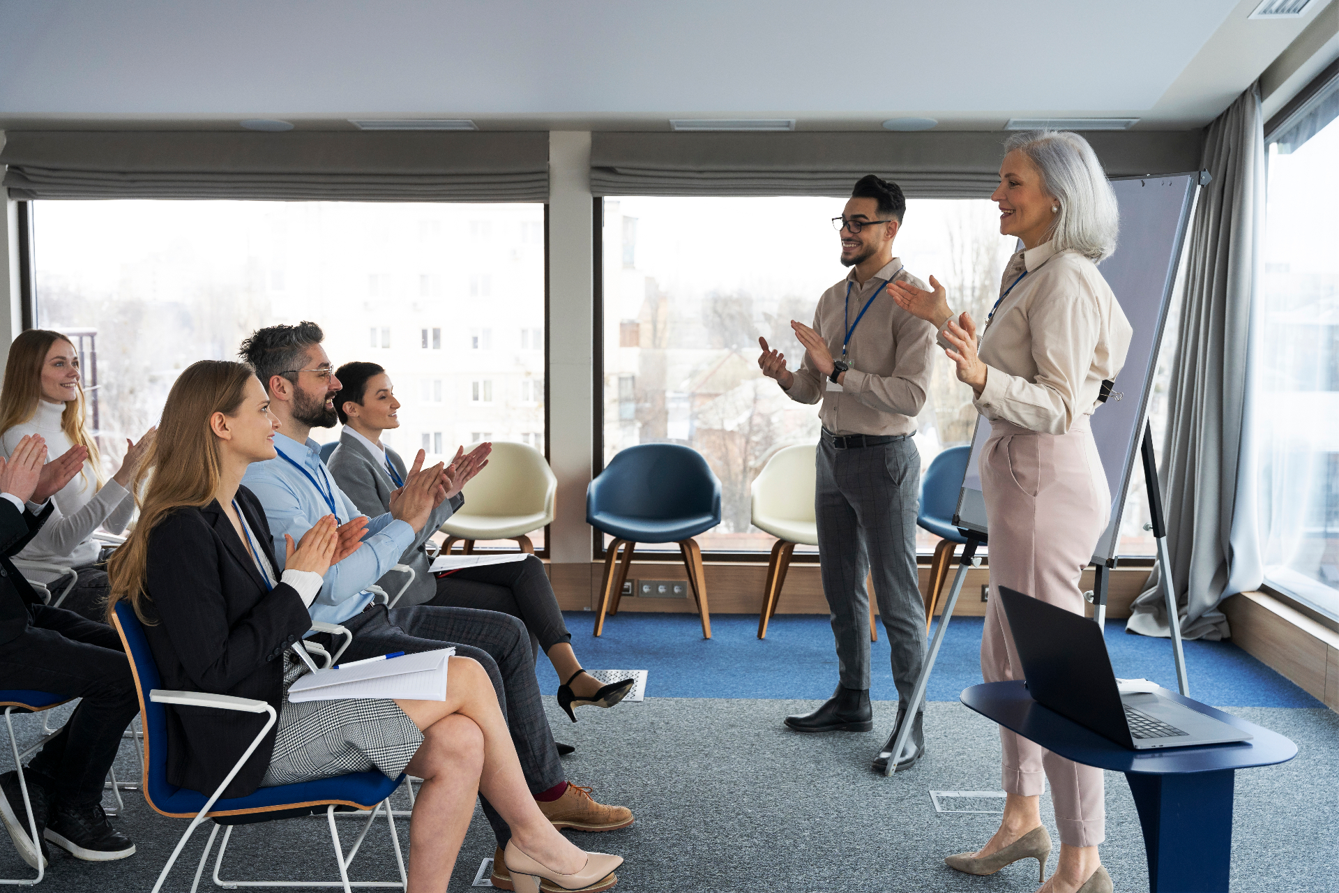 TableTalker device in a modern conference meeting room